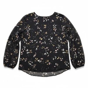 Apt. 9 Black Floral Women’s Blouse Large